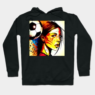 Soccer Player Graffiti Art Splash Paint Hoodie